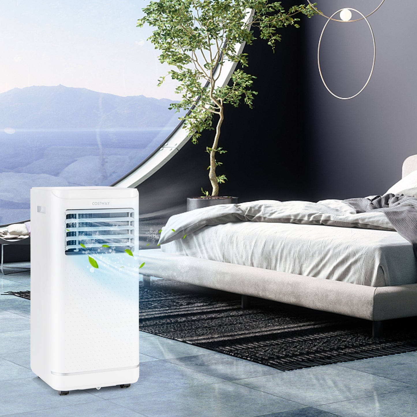 10000 BTU Portable Air Conditioner with Dehumidifier and Fan Mode