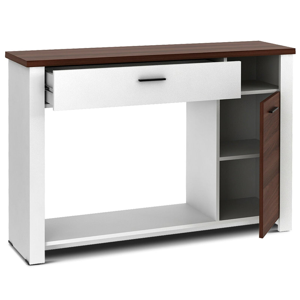 Table console de 48 po avec tiroir et armoire