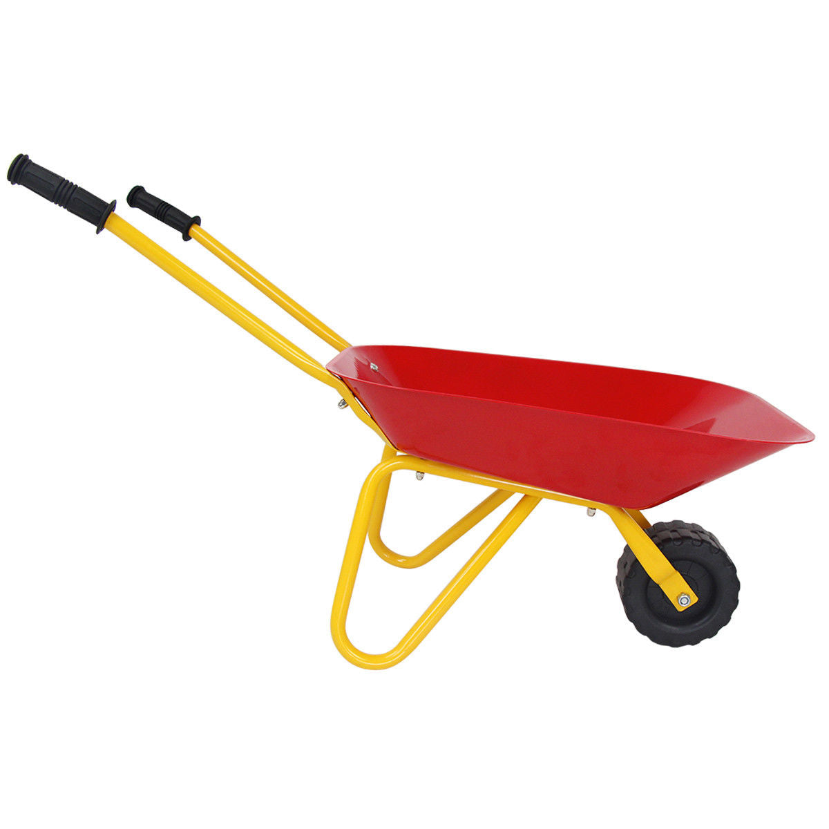 Brouette en métal rouge pour enfants, jouet de jardin d'extérieur