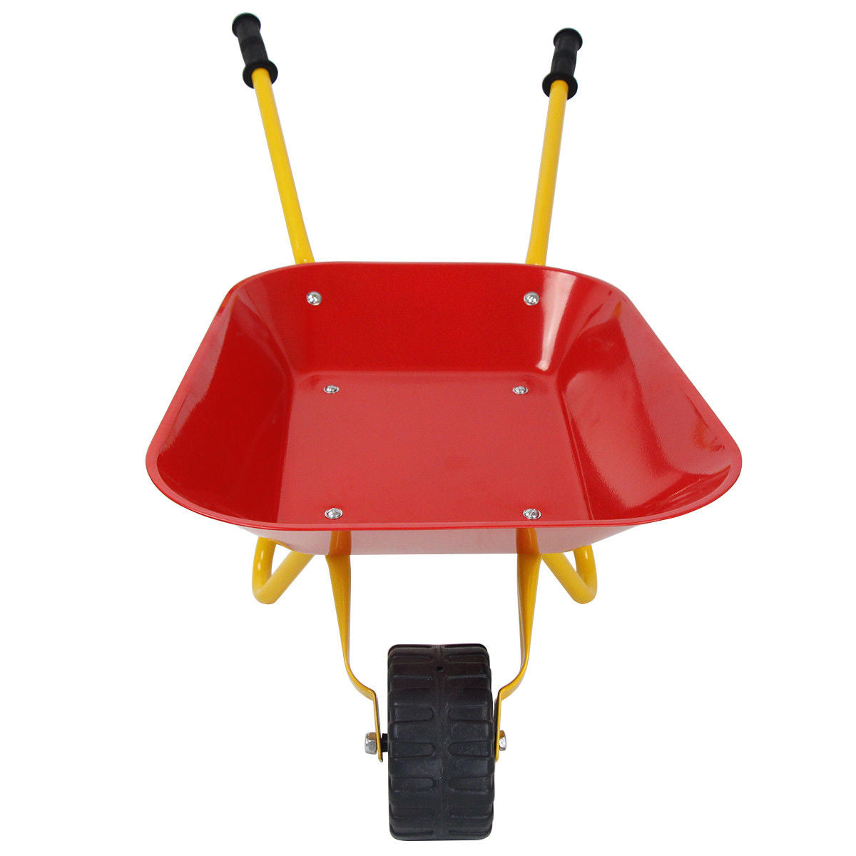 Brouette en métal rouge pour enfants, jouet de jardin d'extérieur