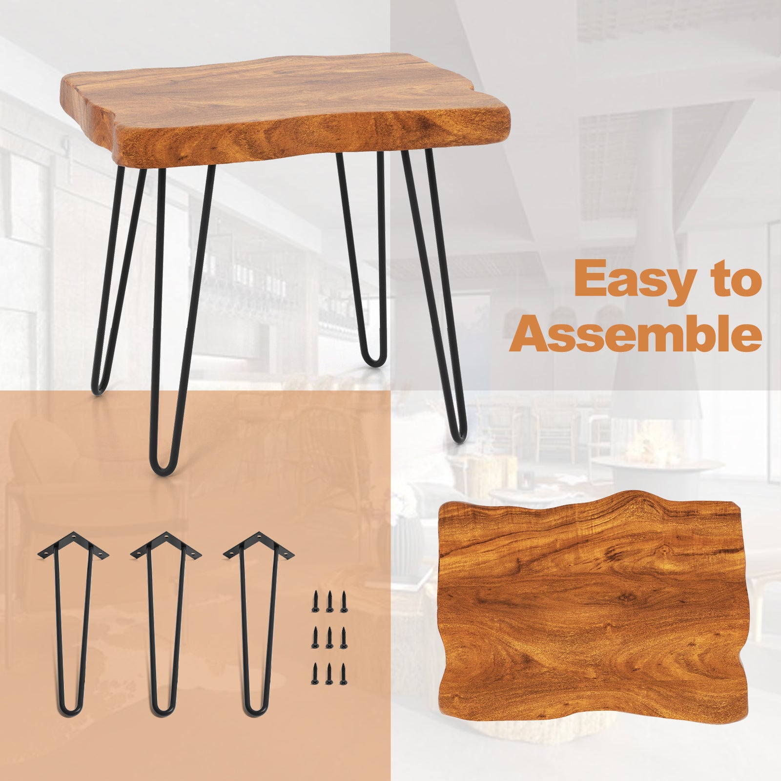 Rectangular Reclaimed Recycled Teak Wood End Table