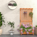 Jardinière surélevée avec treillis et toit suspendu – Naturel