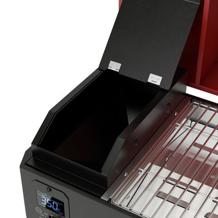 Outdoor Portable Tabletop Pellet Grill and Smoker with Digital Control System for BBQ-Red