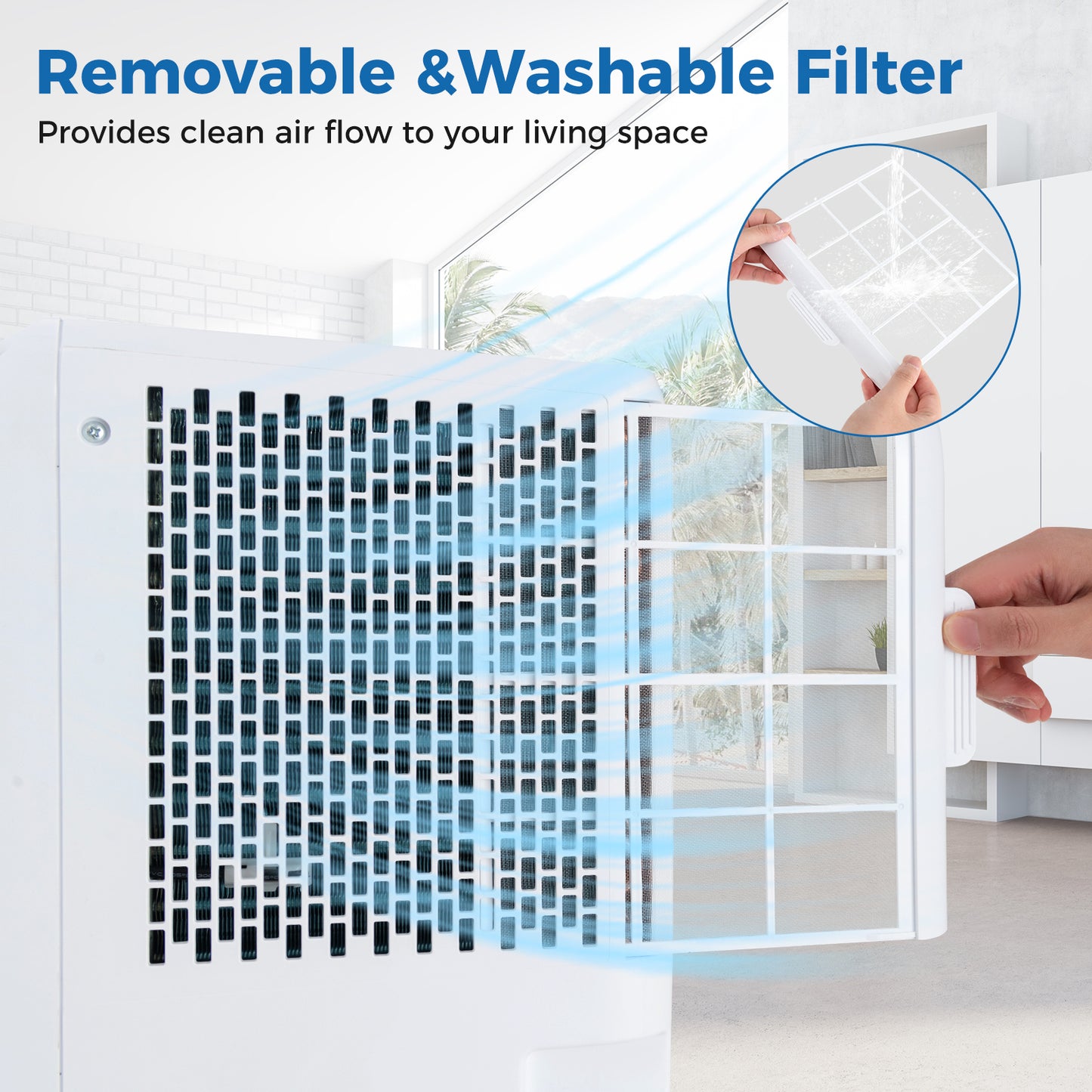 8000 BTU Portable Air Conditioner 3 in 1 Floor AC Unit with Fan and Dehumidifier