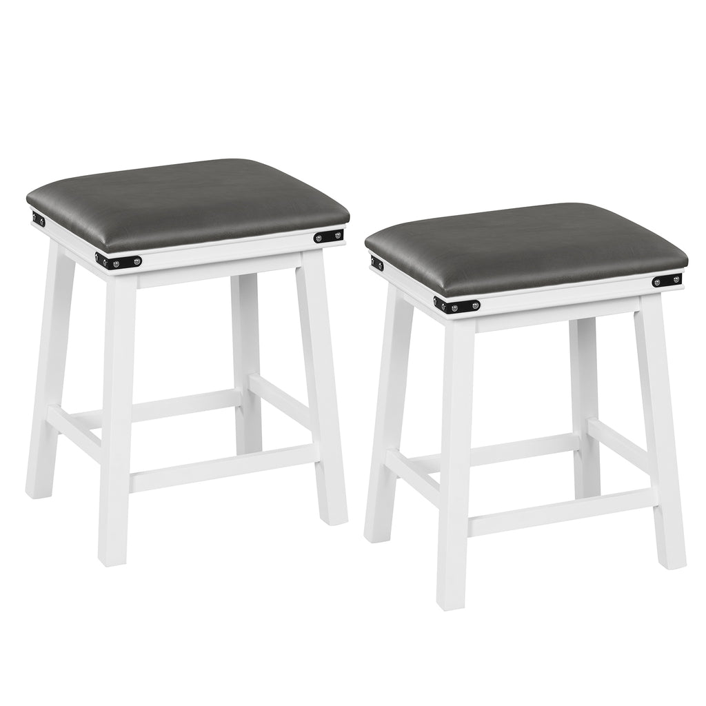 Set of 2 24/30 Inch Dining Bar Stool with Acacia Wood Frame-24 inches