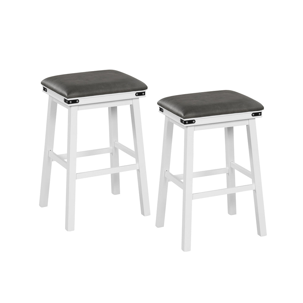 Set of 2 24/30 Inch Dining Bar Stool with Acacia Wood Frame-30 inches