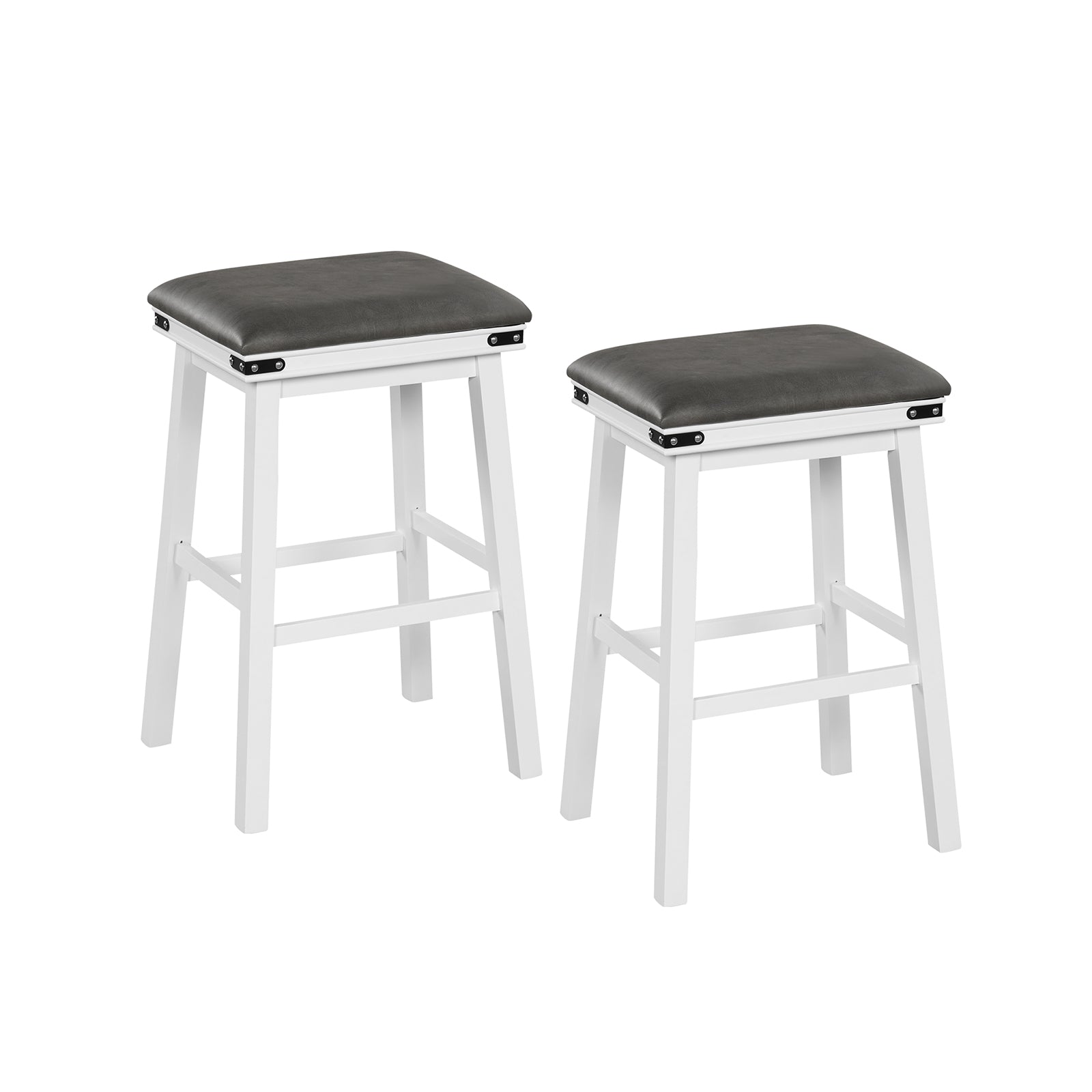 Set of 2 24/30 Inch Dining Bar Stool with Acacia Wood Frame-30 inches