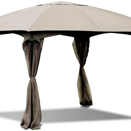 11.5 x 11.5 Feet Fully Enclosed Outdoor Gazebo with Removable 4 Walls