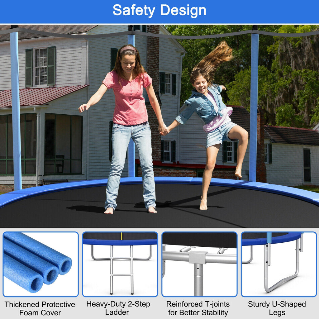 Trampoline d'extérieur avec filet de sécurité - 4,5 m