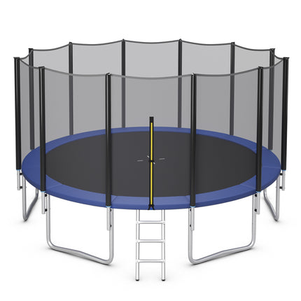 8/10/12/14/15/16 Feet Outdoor Trampoline Bounce Combo with Safety Closure Net Ladder-16 ft