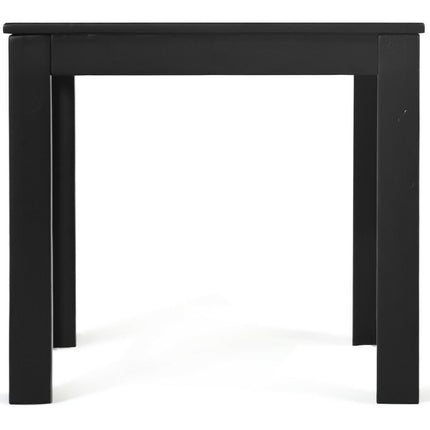Wooden Square Patio Coffee Bistro Table-Black