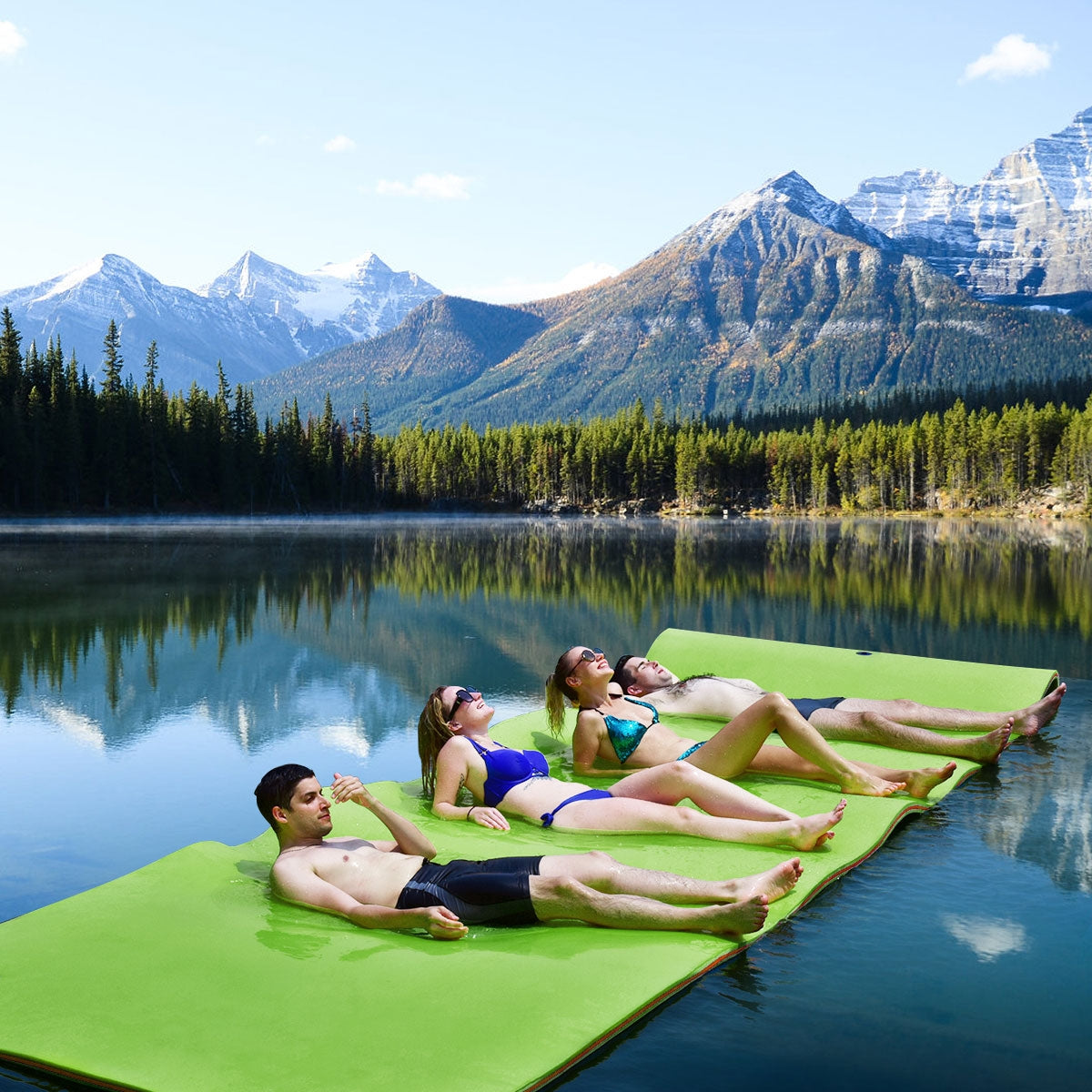 12‘x 6‘3 Layer Floating Water Pad-Green