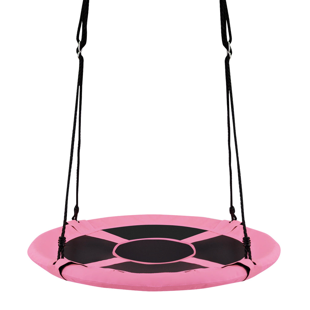 Fauteuil suspendu 2-en-1 pour enfants de 100 cm, ensemble de balançoire-tente détachable - Rose