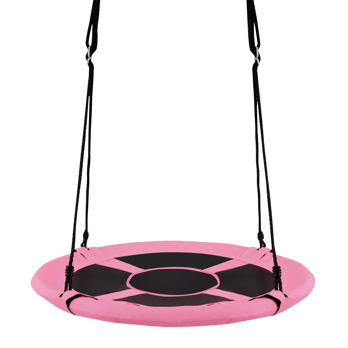 Fauteuil suspendu 2-en-1 pour enfants de 100 cm, ensemble de balançoire-tente détachable - Rose