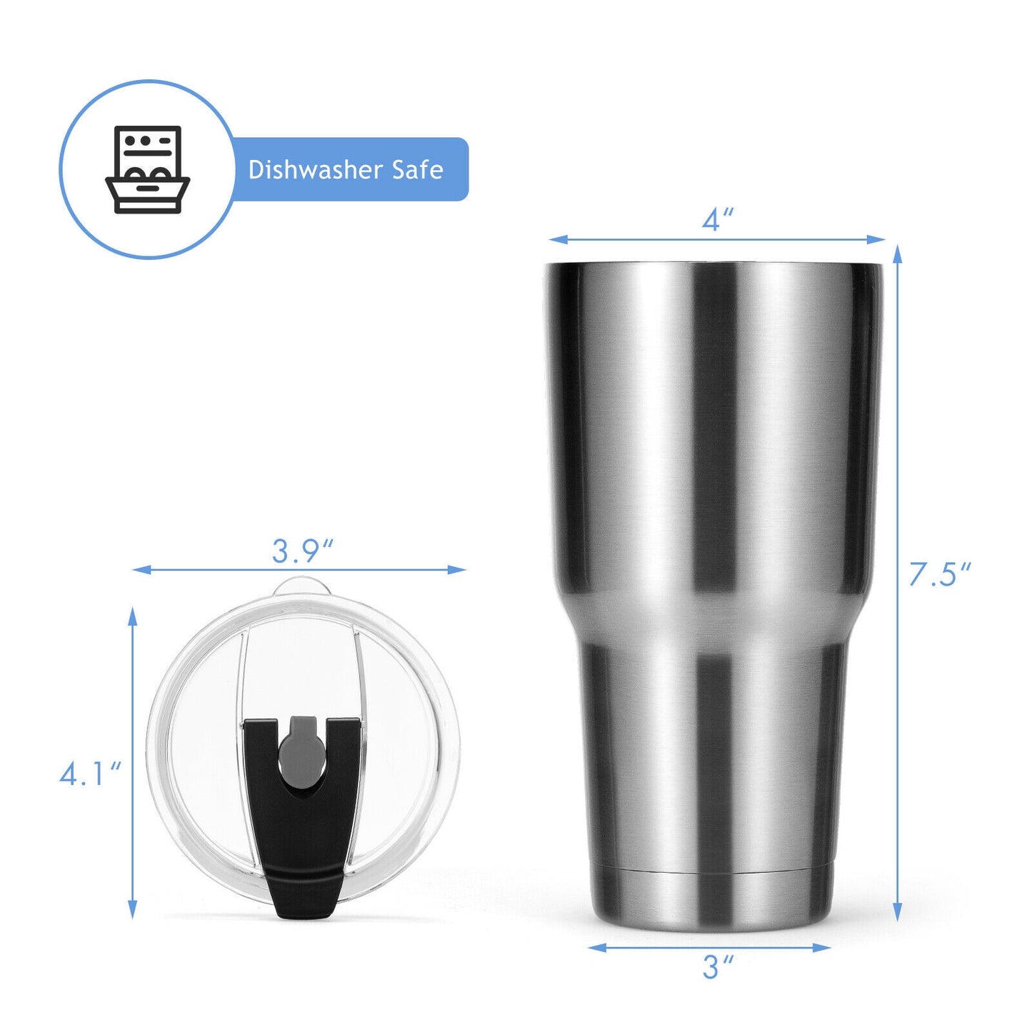 30oz Stainless Steel Tumbler Cup Double Wall Vacuum Insulated Mug with Lid