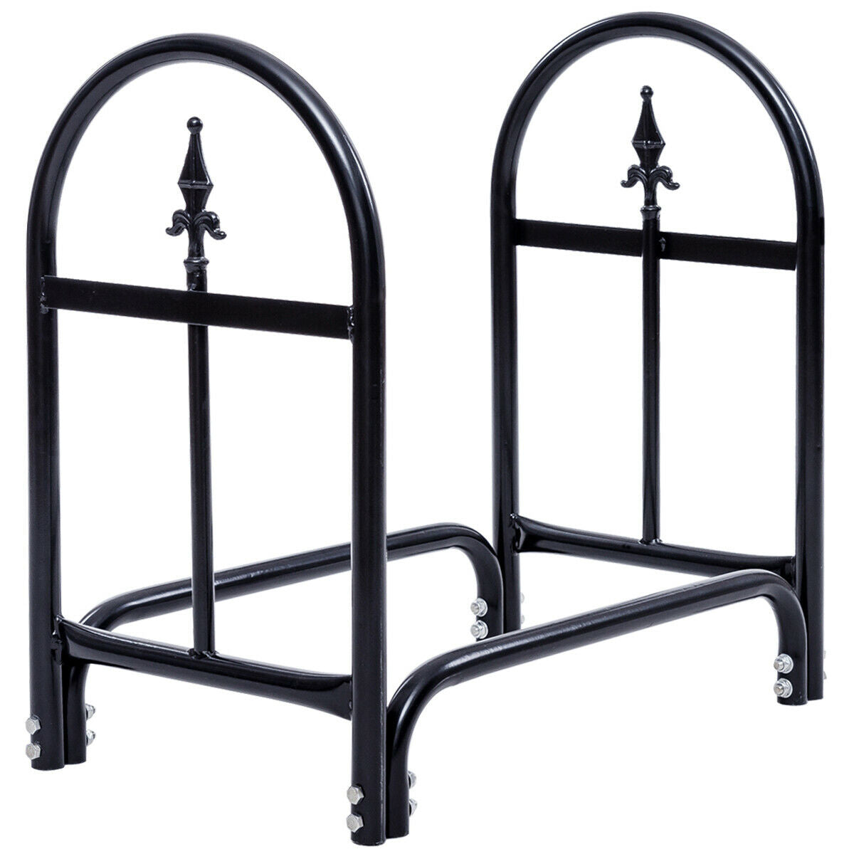 Support de rangement extérieur en acier robuste pour bois de chauffage de 60 cm