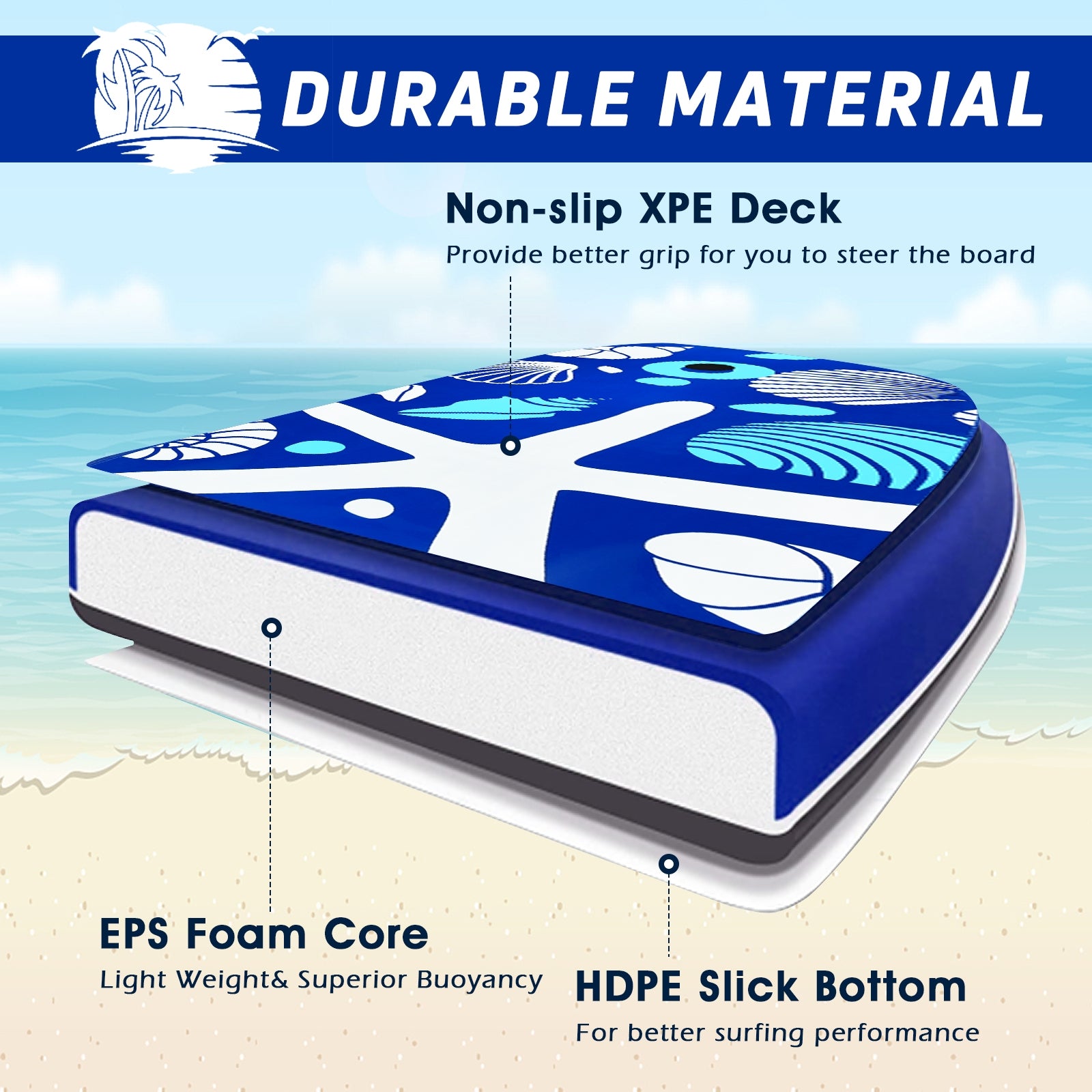 41 Inch Lightweight Super Portable Surfing Bodyboard-S