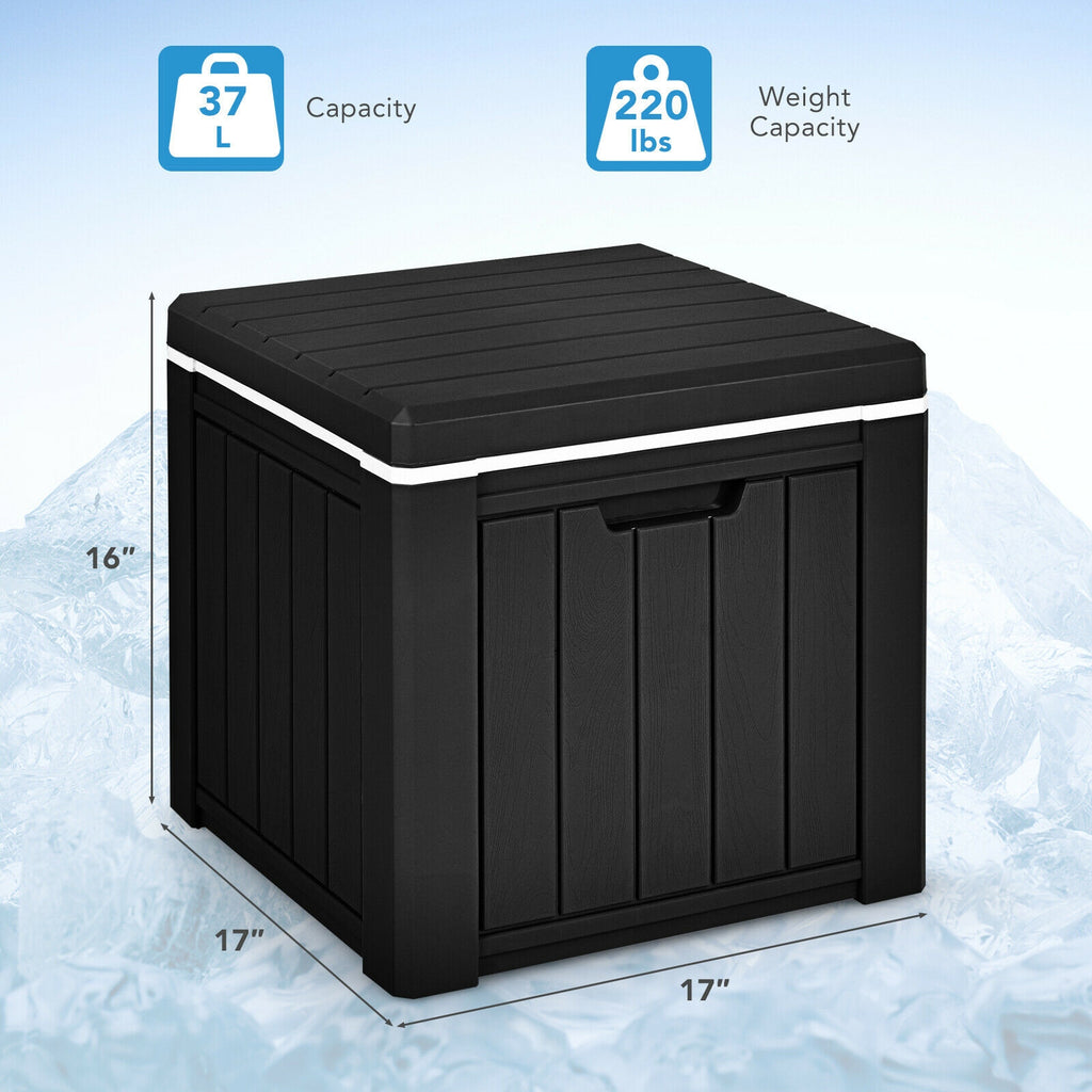 Glacière de rangement de 10 gallons pour pique-nique et activités de plein air - Noir