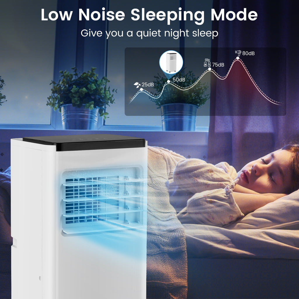 8000 BTU Portable Air Conditioner with Remote Control Cools up to 250 Sq.Ft