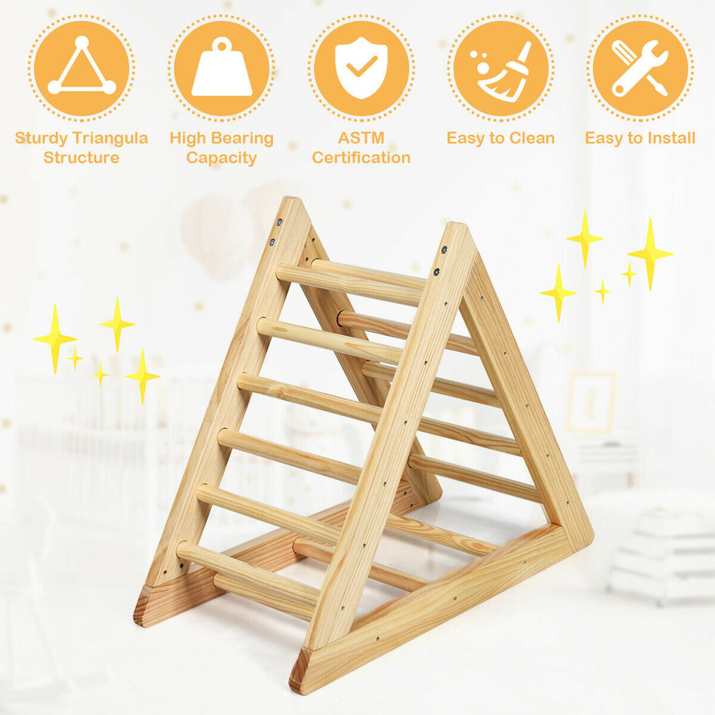 Wooden Triangle Climber for Toddler Step Training
