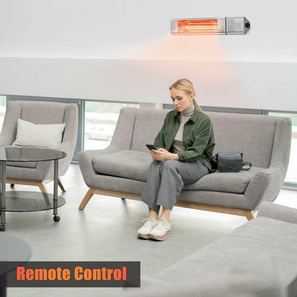 1500W Infrared Patio Heater with Remote Control and 24H Timer for Indoor and Outdoor