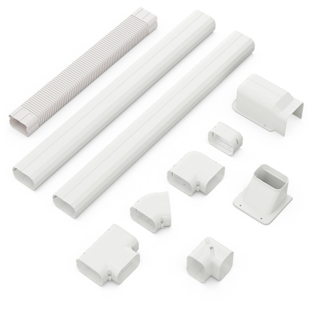 4 Inches W Mini Decorative PVC Slim Line Cover Kit-4 inches