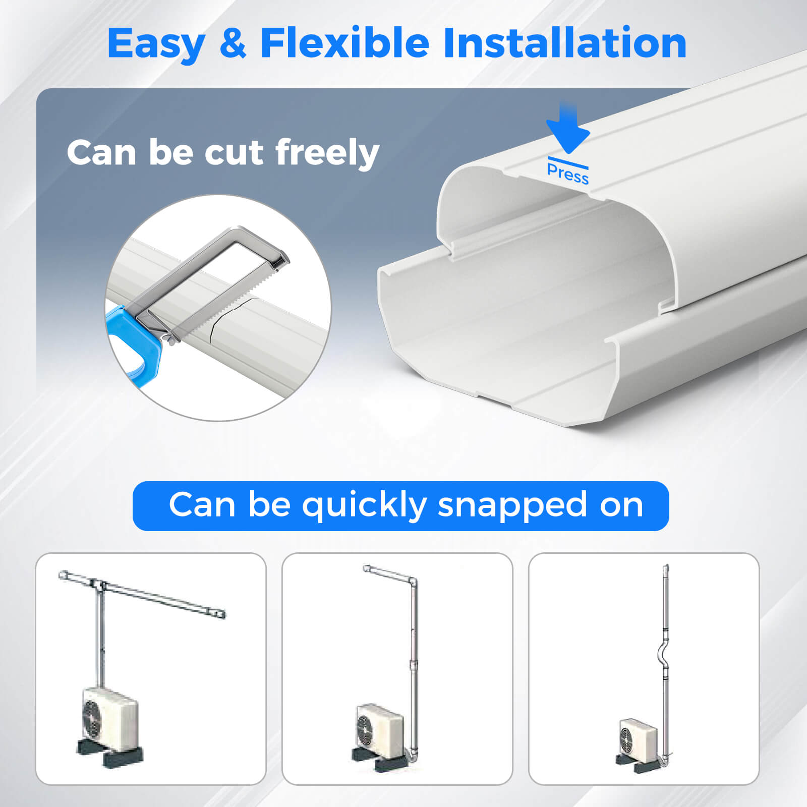4 Inches W Mini Decorative PVC Slim Line Cover Kit-4 inches