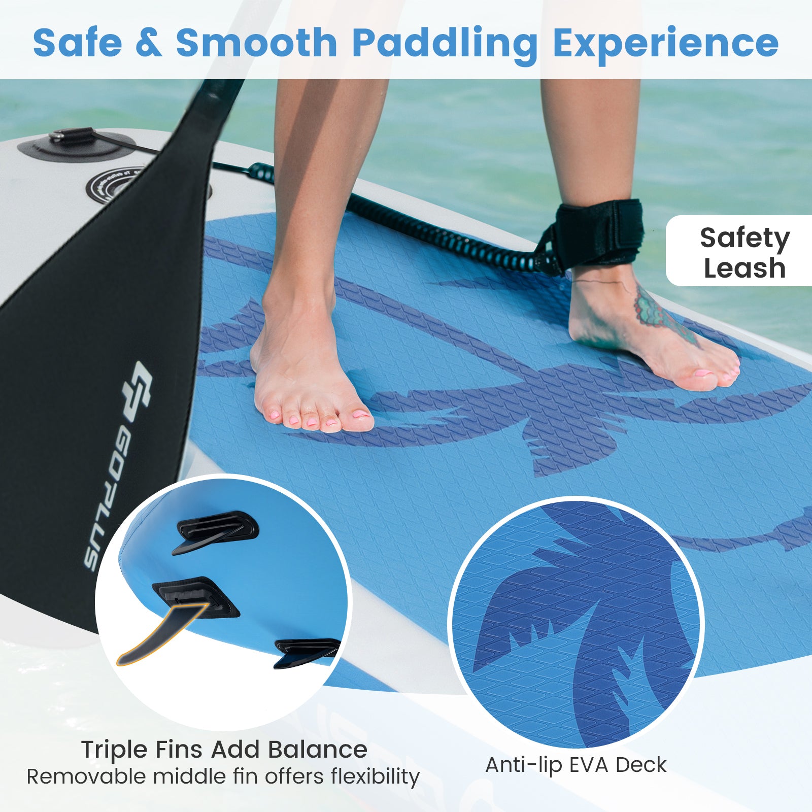 Inflatable Stand Up Paddle Board with Premium SUP Accessories-L