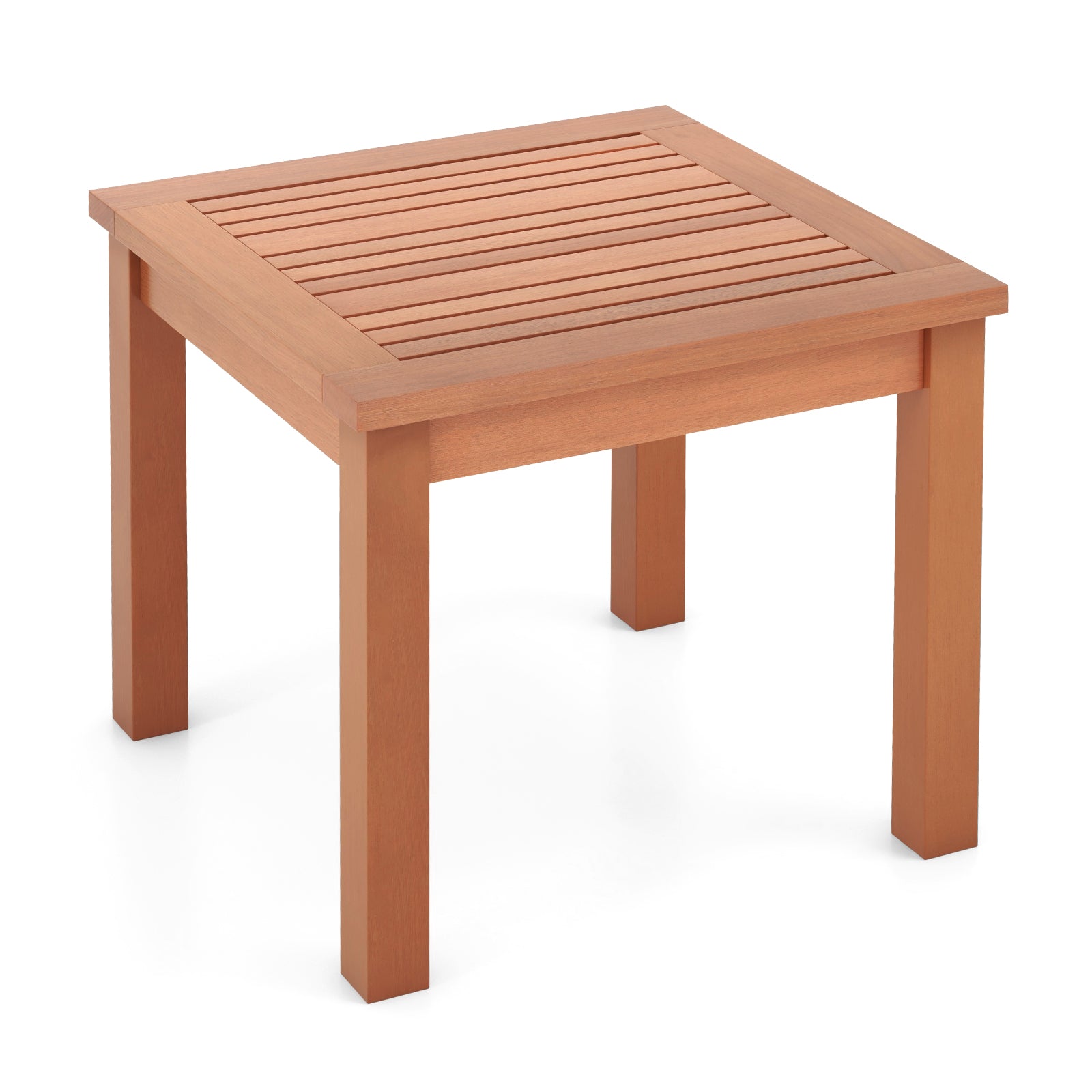 Table d'appoint Adirondack d'extérieur carrée de 18 pouces avec plateau à lattes