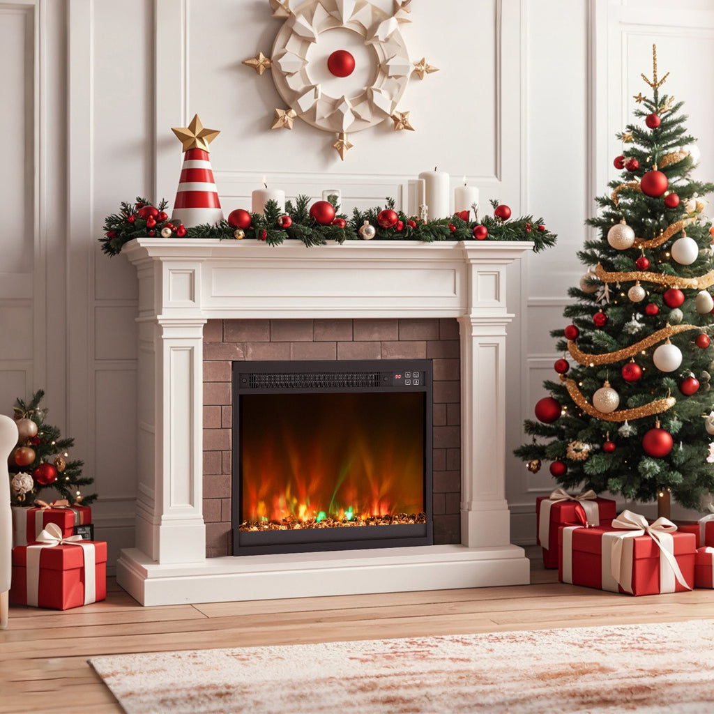 18/23/26 Inch 1500W Electric Fireplace Insert with Remote Control-18 inches