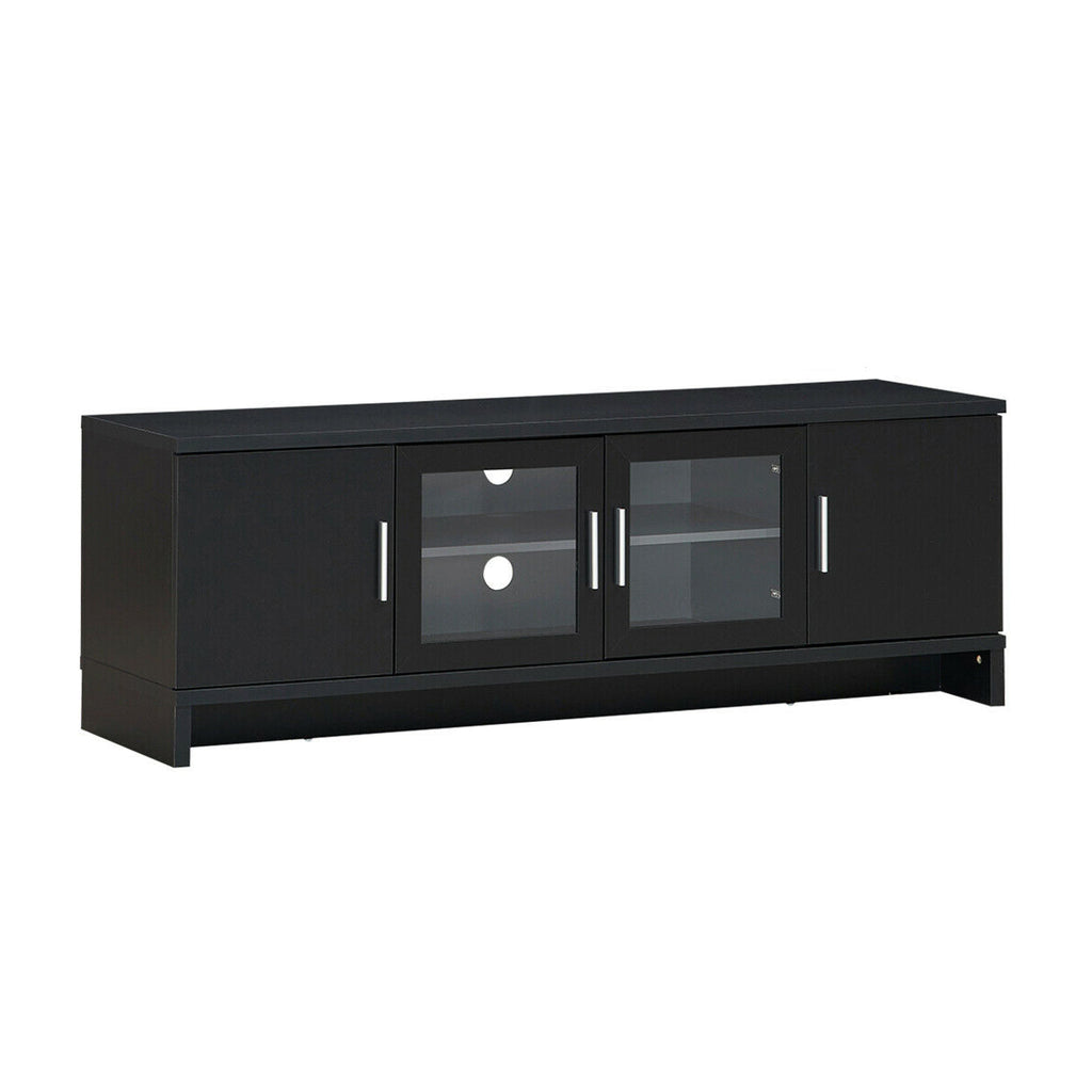 Media Entertainment TV Stand for TVs up to 70 Inch with Adjustable Shelf-Black