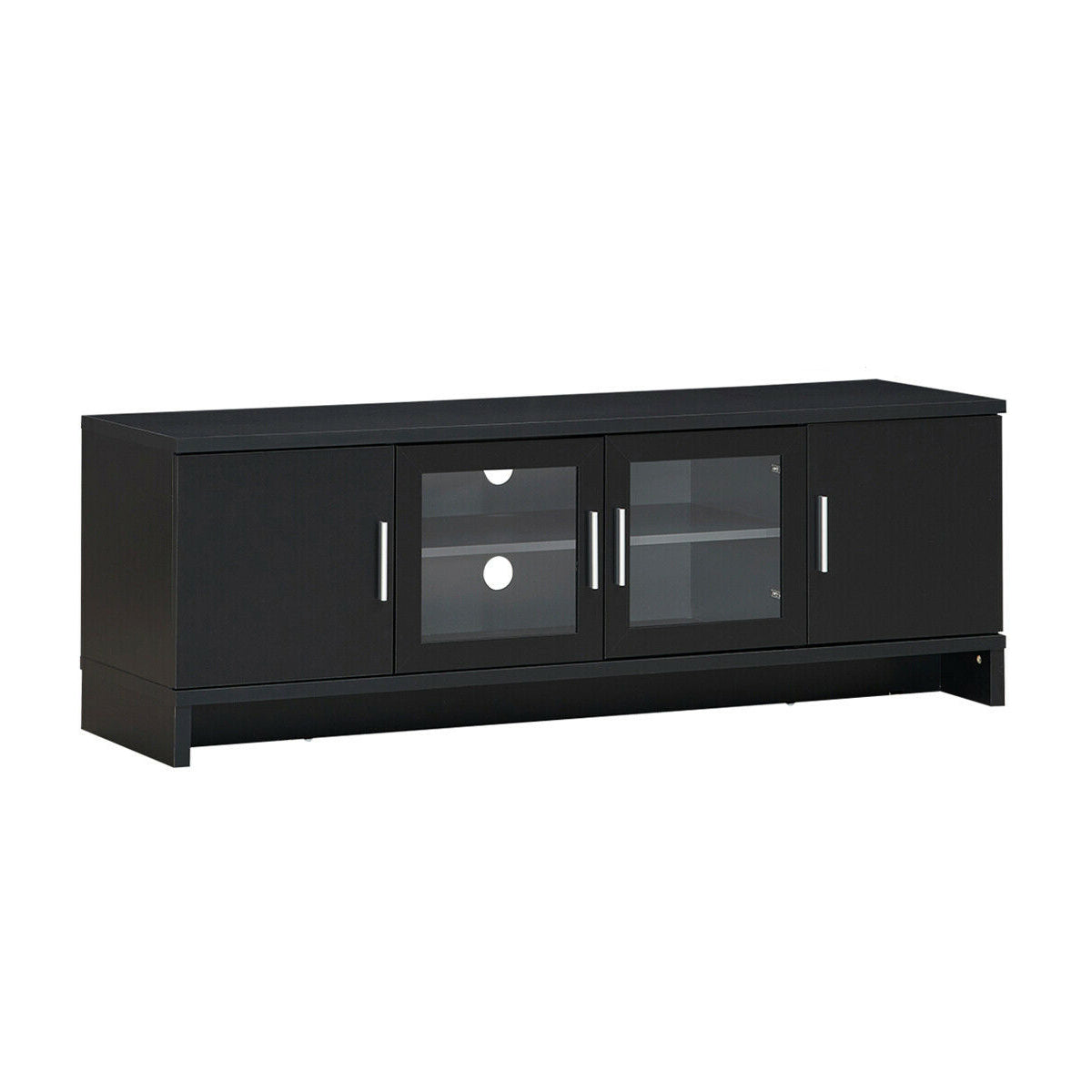 Media Entertainment TV Stand for TVs up to 70 Inch with Adjustable Shelf-Black