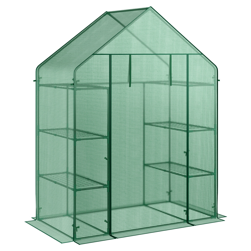 Mini Portable 4 Tier 8 Shelves Walk-in Plant Greenhouse
