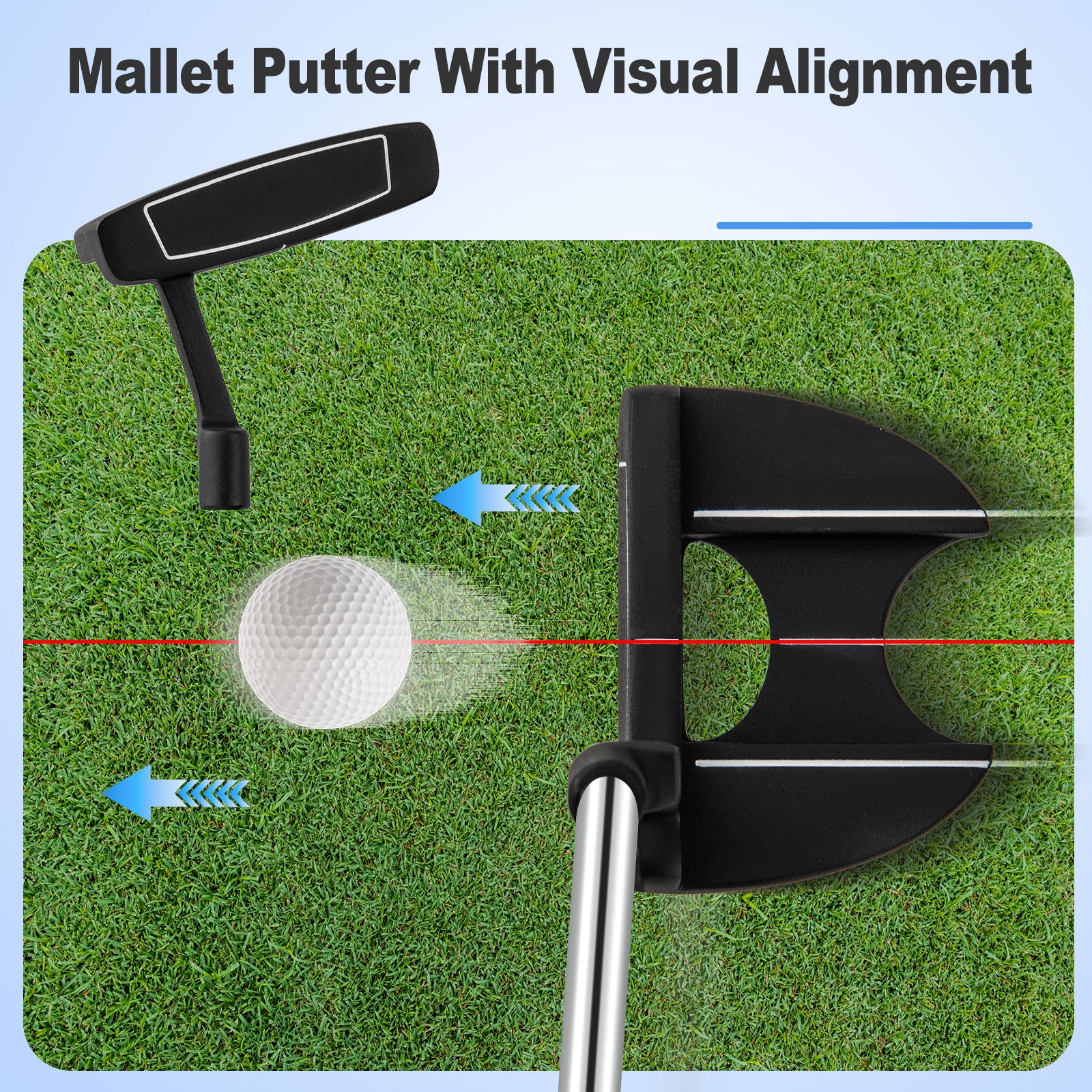 Men€™s Profile Complete Golf Club Package Set Includes 10 Pieces-Blue