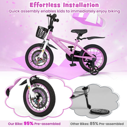 14 Inch Kids Bike for 3-5 Years Old Sport Bicycle with Adjustable Handlebar and Saddle-14 inches