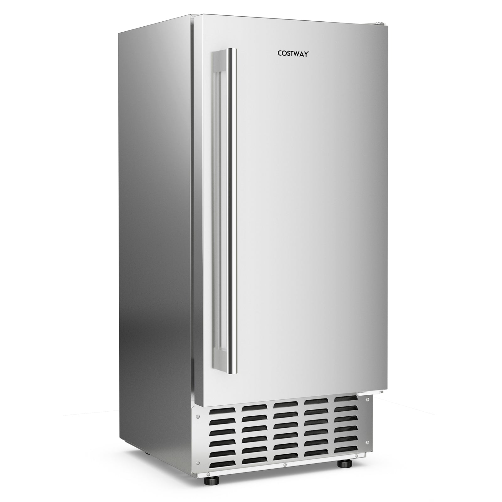 Under Counter Nugget Ice Maker with Self-Cleaning and 24H Timer-Silver