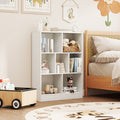 7-Section Freestanding Bookshelf for Kids Room Classroom Daycare Nursery-White