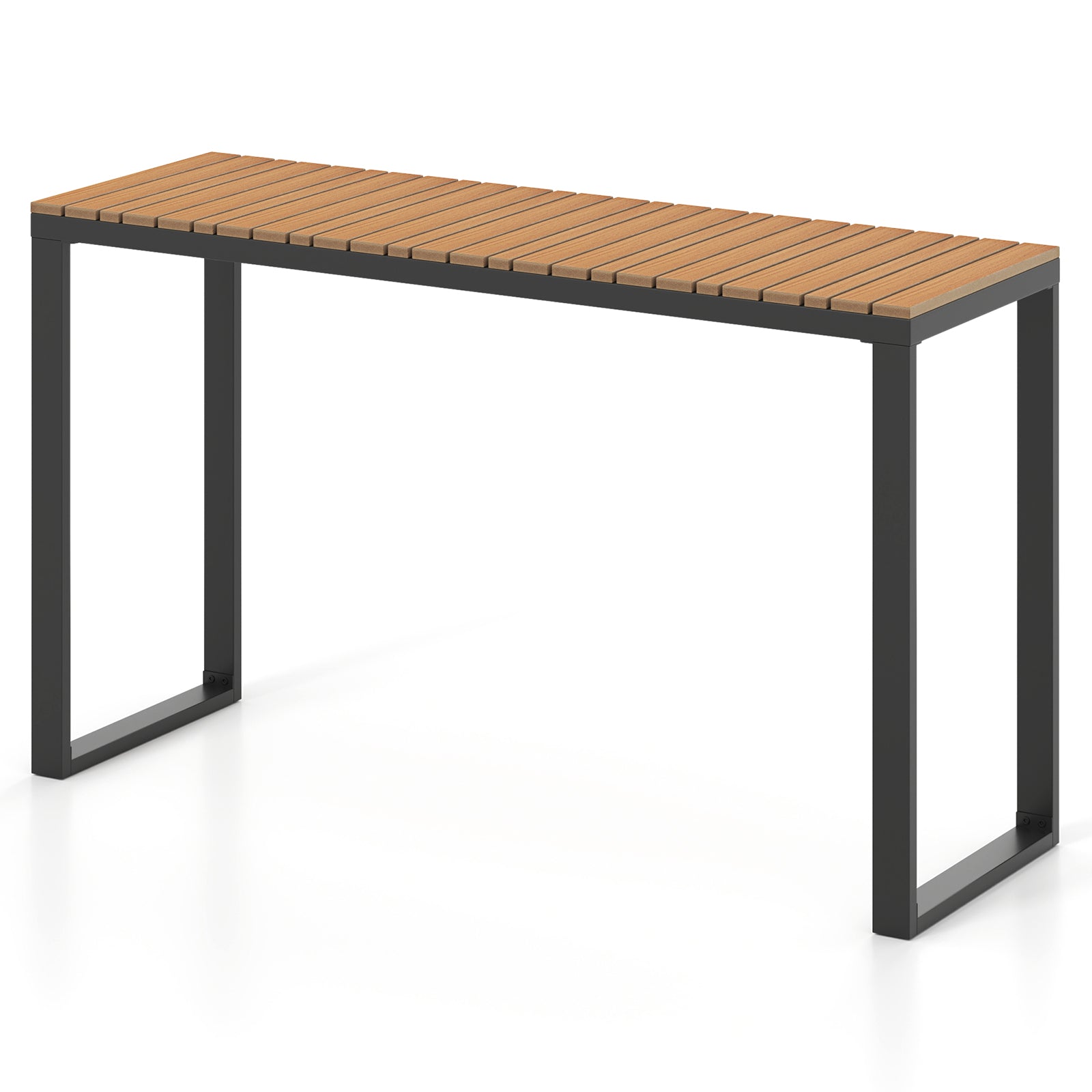 Console rectangulaire d'extérieur avec plateau en composite bois-plastique durable