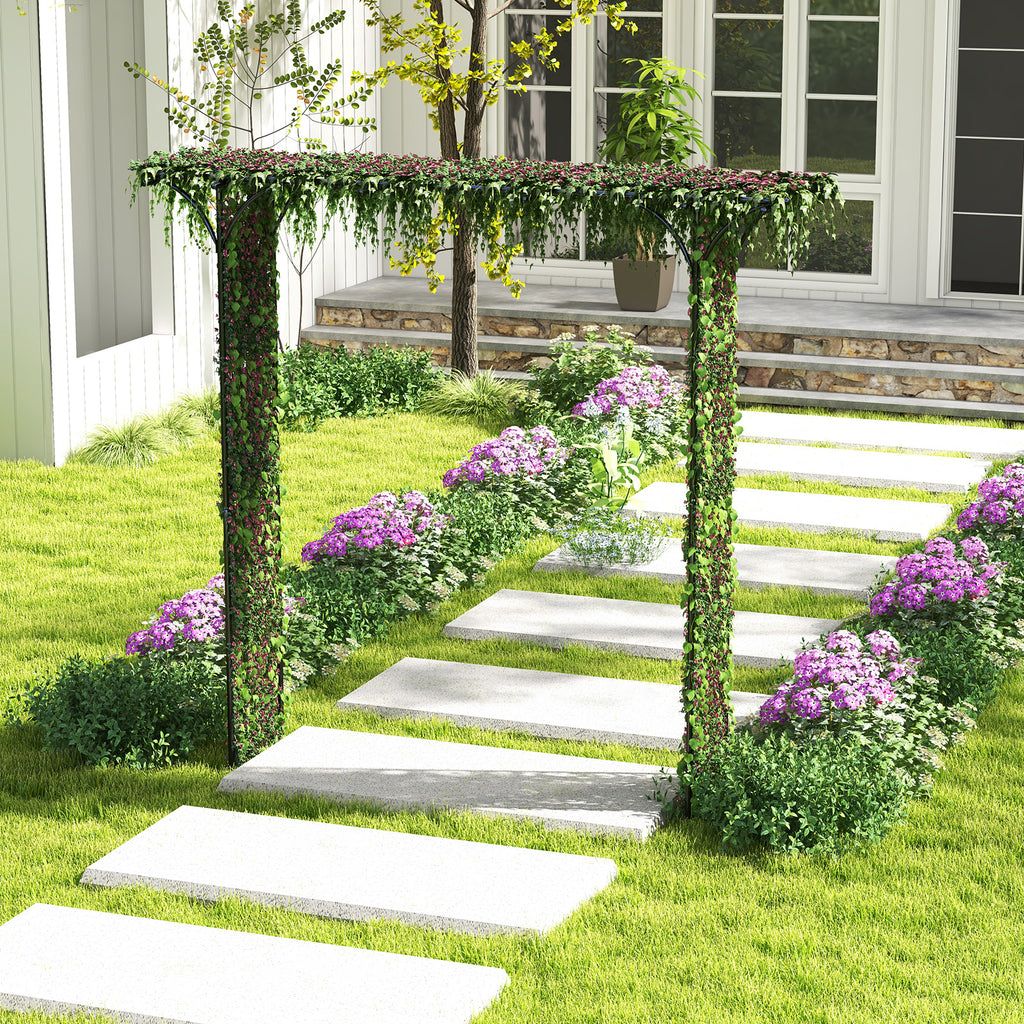 81 x 20 Inch Metal Garden Arch for Various Climbing Plant