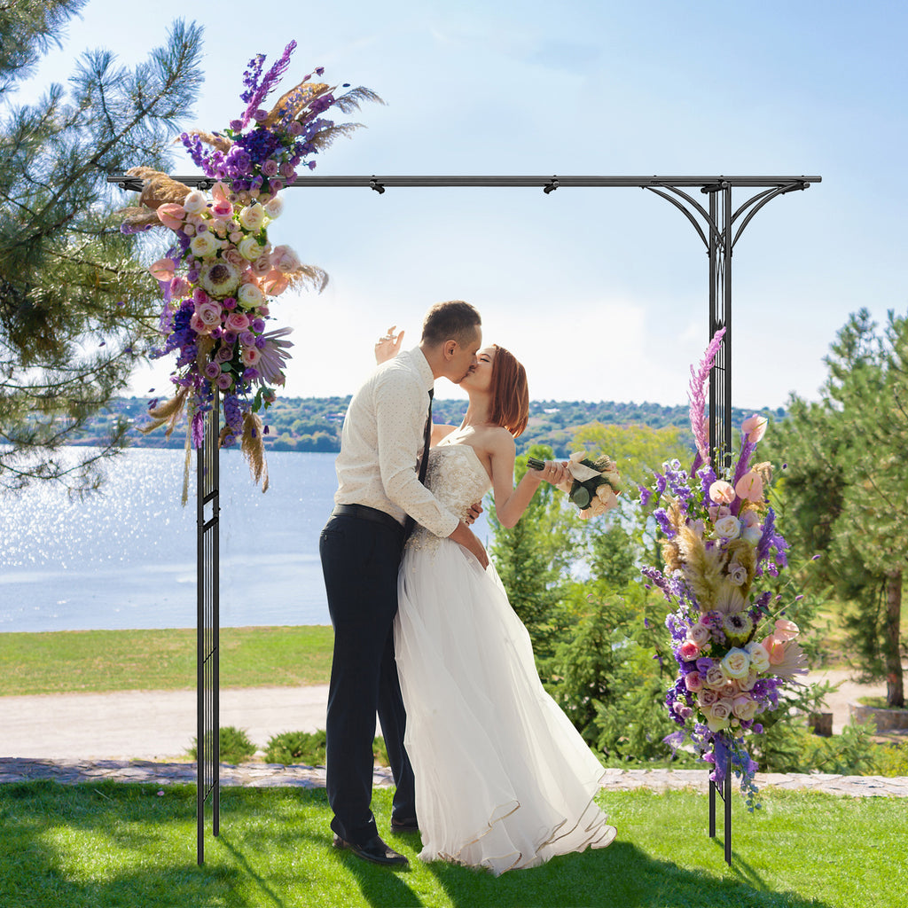 81 x 20 Inch Metal Garden Arch for Various Climbing Plant