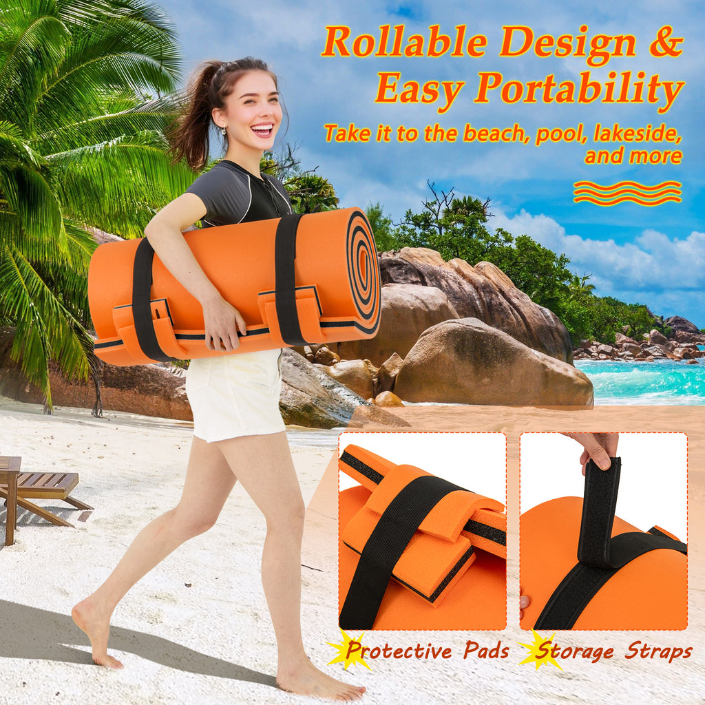 3-layer Tear-resistant Relaxing Foam Floating Pad-Orange