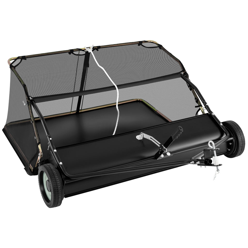 48 Inch Tow-Behind Lawn Sweeper with 26/27 Cu.FT Hopper Bag