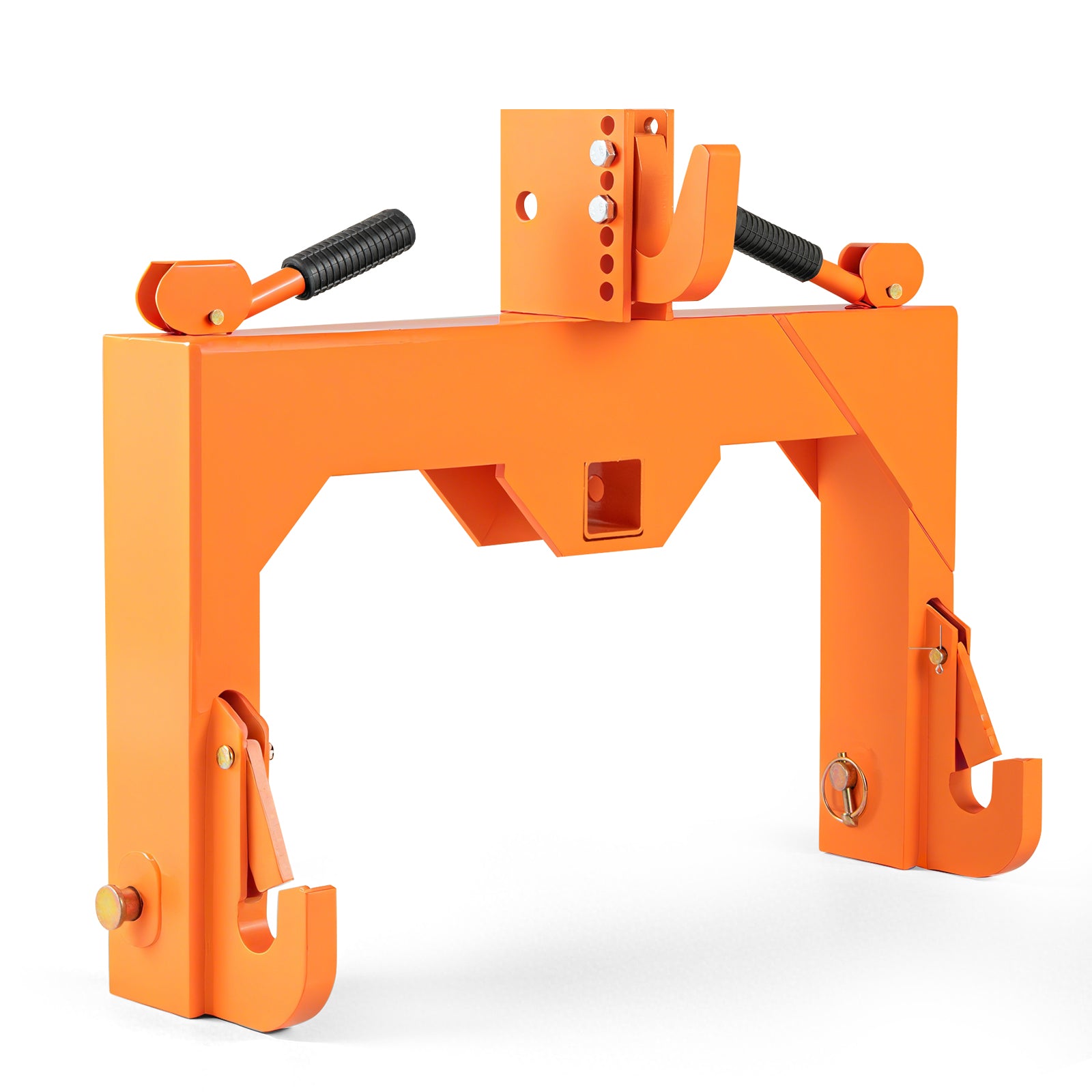 Attelage rapide 3 points avec boulon réglable à 5 niveaux pour l'agriculture - Orange