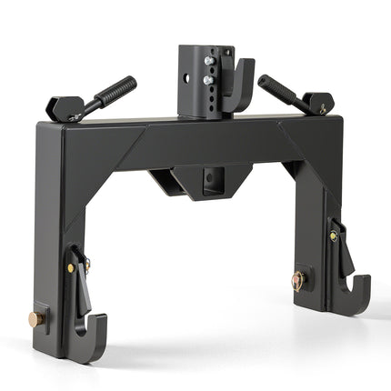 3-Point Quick Hitch with 5 Level Adjustable Bolt for Farming-Black