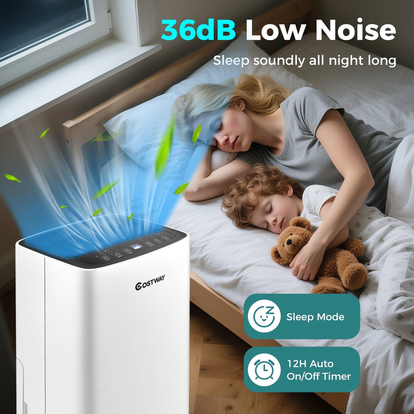 30 Pints 1500 Sq. ft Portable Dehumidifier For Medium To Large Spaces