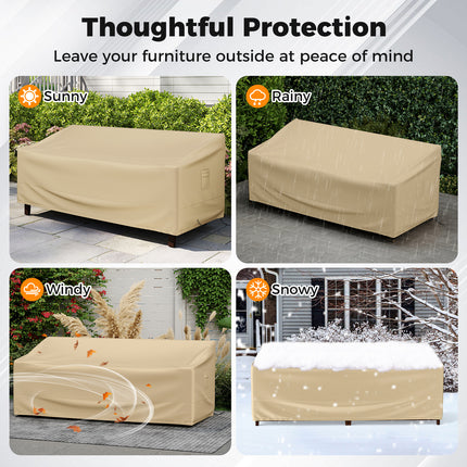 Patio Furniture Cover with Padded Handle and Click-Close Straps-77 x 43 x 30 inches