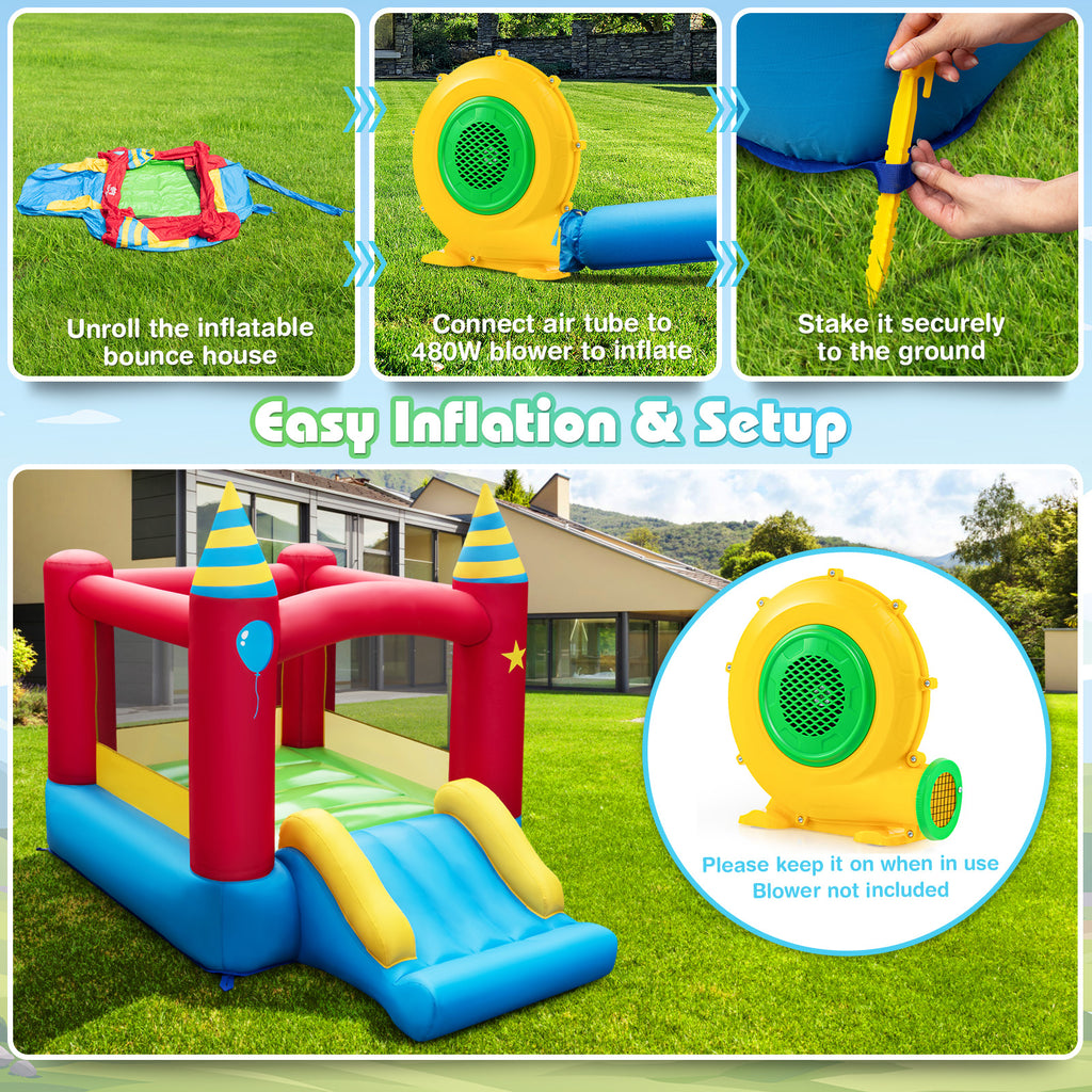 Château Gonflable pour Enfants avec Souffleur de 480W