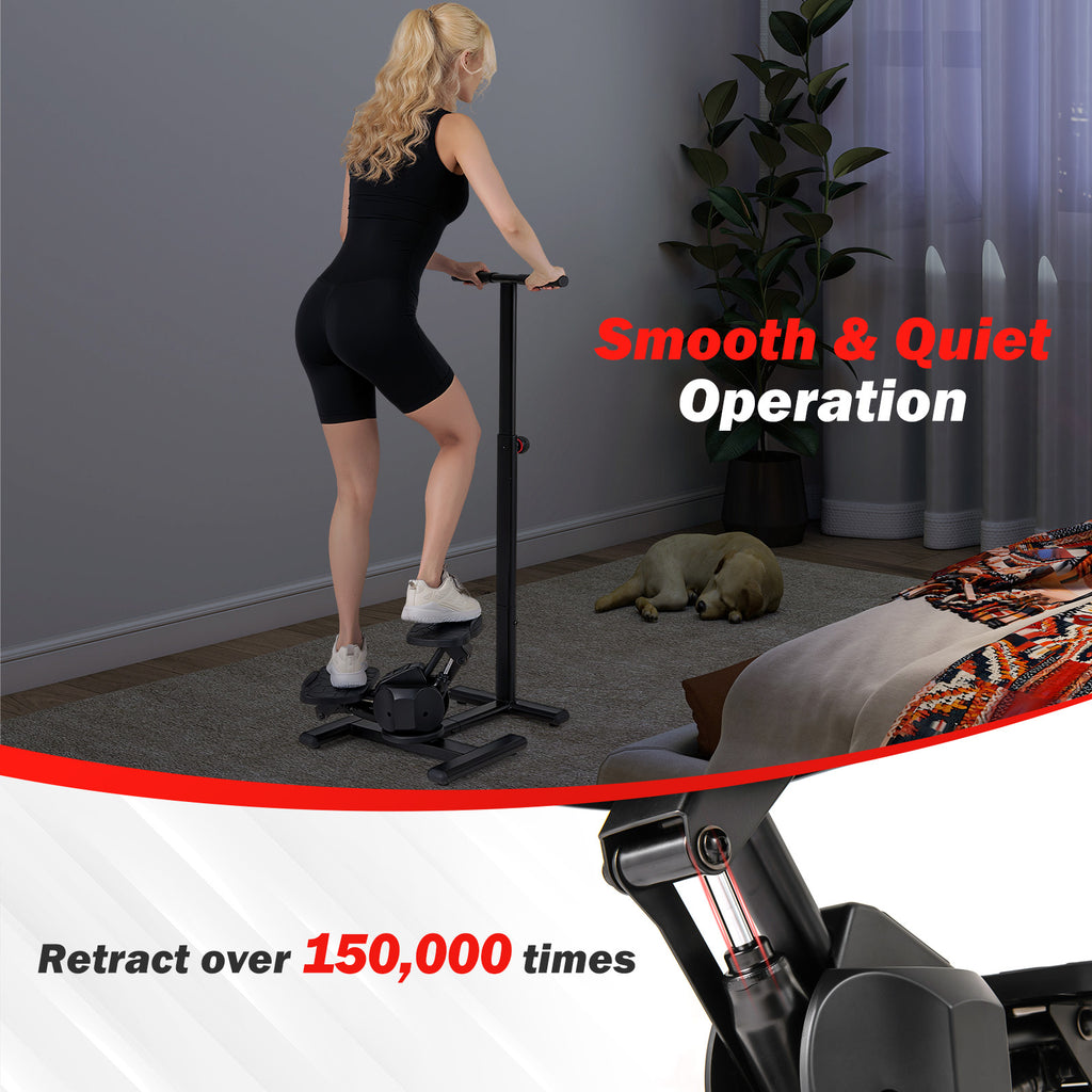 Steppers for Exercise Twist Stair Stepper Workout Equipmen-Black