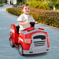 12V Toddler Fire Toy Car with Shovel and Wrench for Ages 37-95 Months-Red