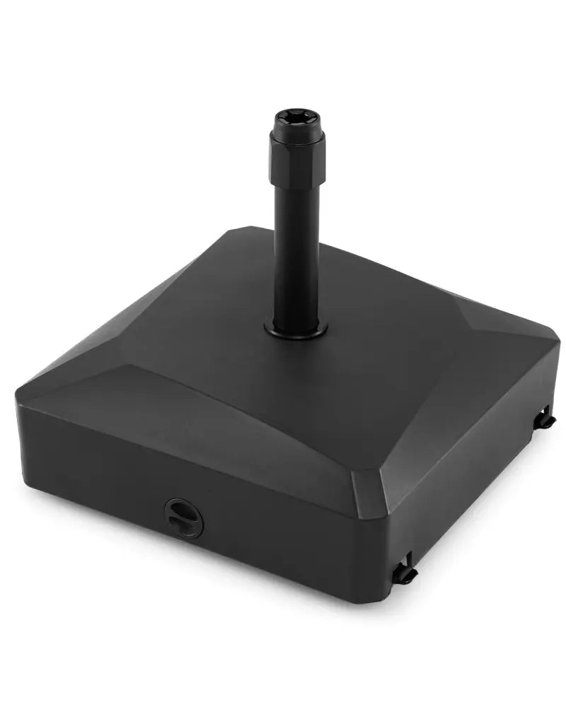 176 LBS Fillable Mobile Umbrella Base with 4 Wheels and 2 Locks-Black - Black - Outdoor Umbrella Bases